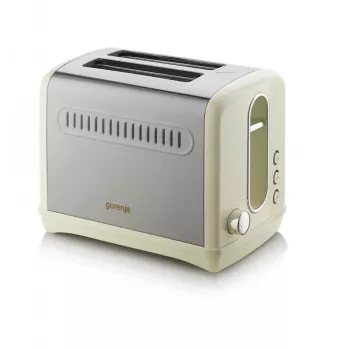 Skrudintuvas Gorenje T1100CLI 2 riekėms 1100 W šampaninės spalvos, 6 skrudinimo lygiai, atitirpinimo ir pakartotinio kaitinimo funkcijos