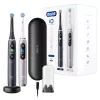 Elektrinis dantų šepetėlis Oral-B iO 9 suaugusiems, rotacinis, 2 rankenos, 2 šepetėlių galvutės, įmontuota baterija, 3 val. įkrovimas, juoda / rožinė
