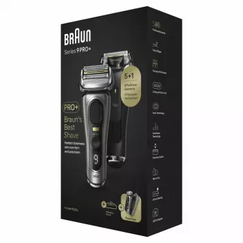 Braun Series 9 Pro+ 9525s drėgnam ir sausam skutimuisi folijos skutimosi peiliukas Trimeris Metallic