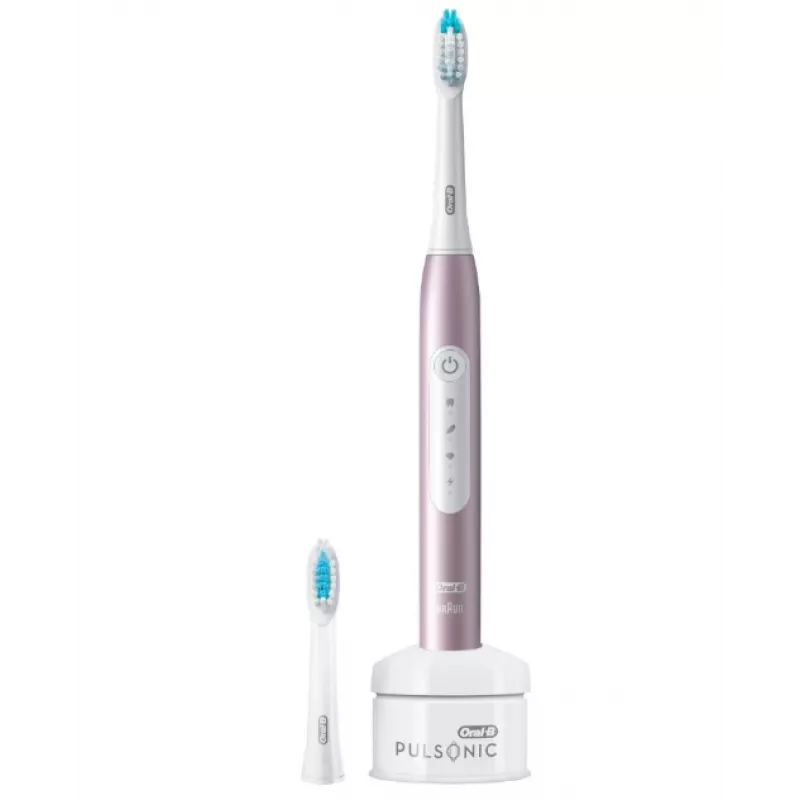 Oral-B Pulsonic plonas Luxe 4100 suaugusiųjų garsinis dantų šepetėlis, rožinio aukso
