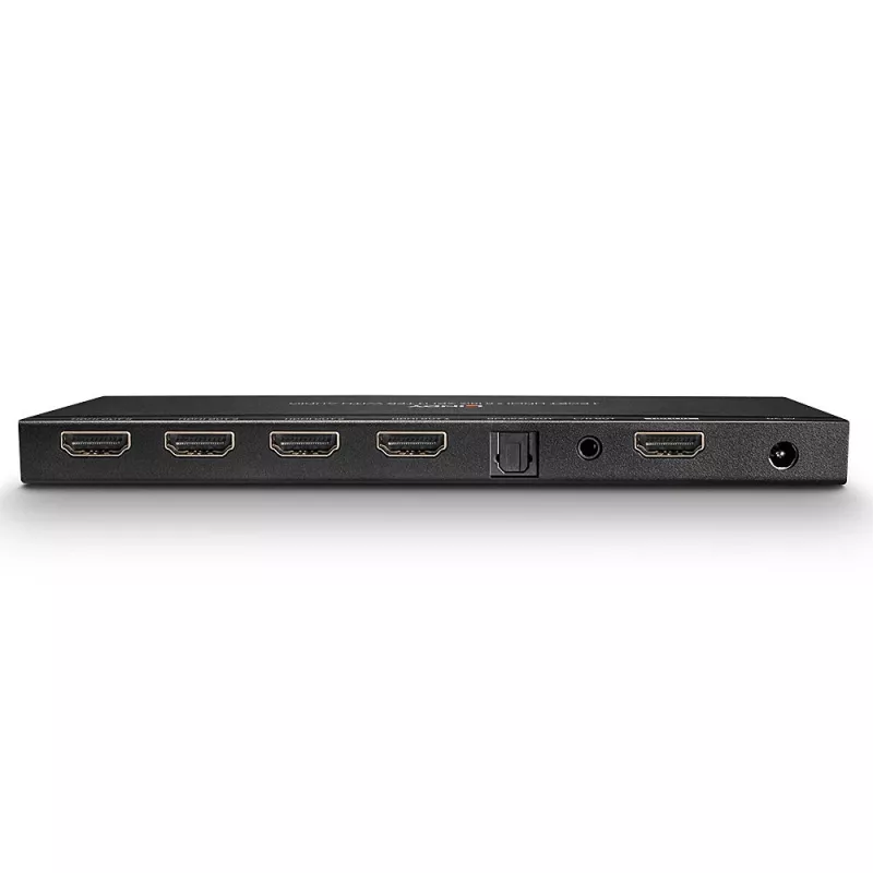 Lindy 4 prievadų HDMI 18G skirstytuvas su garsu ir mažinimo funkcija