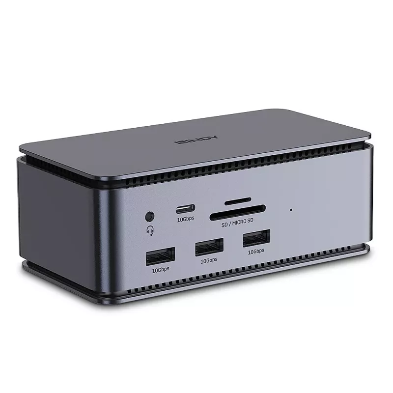 Lindy DST-Pro USB4, USB-C nešiojamojo kompiuterio prijungimo stotelė
