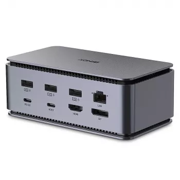 Lindy DST-Pro USB4, USB-C nešiojamojo kompiuterio prijungimo stotelė