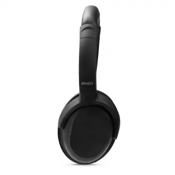 Lindy LH500XW+ ausinės, laidinės ir belaidės, ant galvos, muzikai, USB Type-C, Bluetooth, juodos