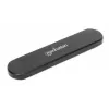 SSD korpusas Manhattan M.2 NVMe SATA USB-C USB-A 10 Gbps juodas