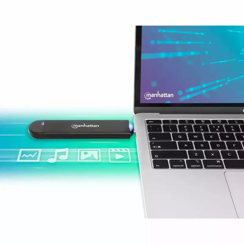 SSD korpusas Manhattan M.2 NVMe SATA USB-C USB-A 10 Gbps juodas