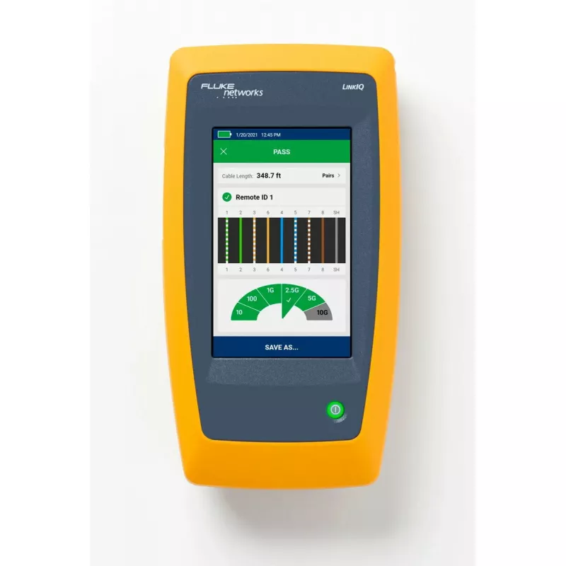 Twisted pair kabelis tester Fluke LIQ-100 with RJ-45/USB support, max length 305 m, 6400 mAh Li-Ion battery