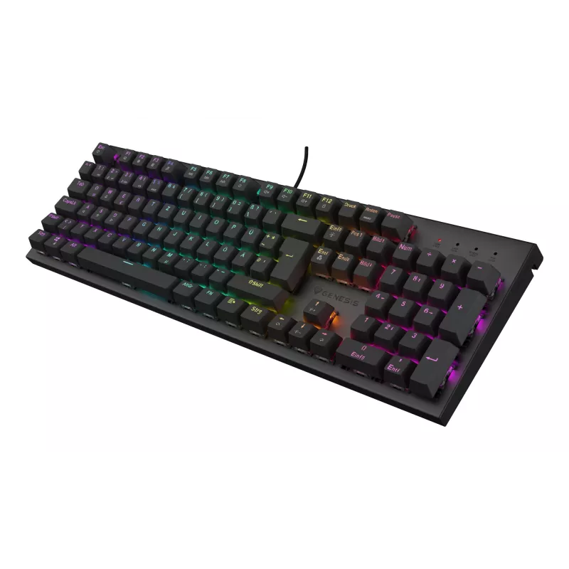GENESIS Thor 303 klaviatūra, žaidimų, USB, QWERTZ, vokiška, juoda, mechaninė, RGB