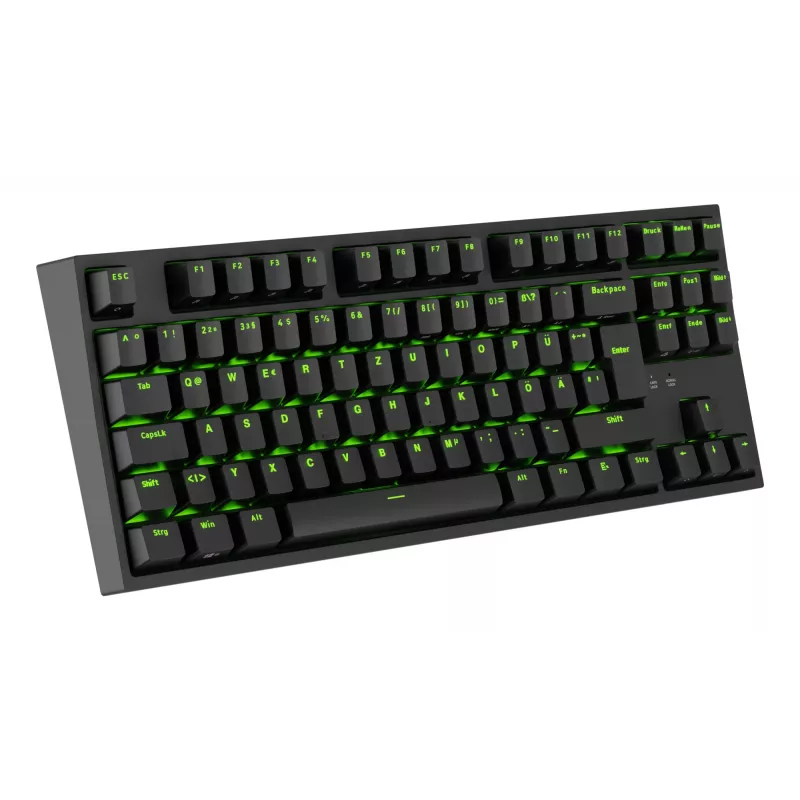 GENESIS Thor 404 TKL klaviatūra, skirta žaidimams, USB, QWERTZ, vokiečių k., juoda