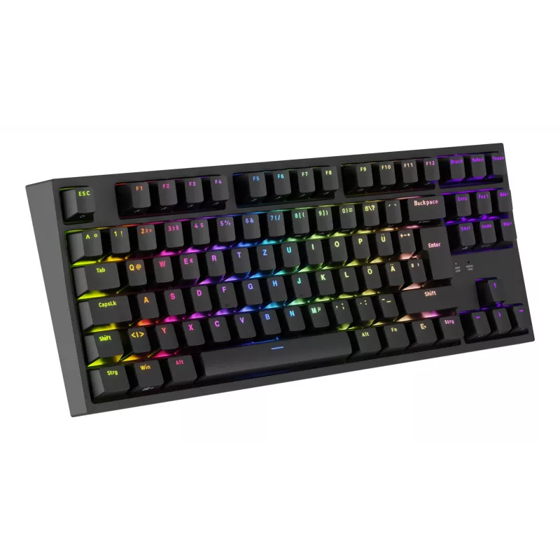 GENESIS Thor 404 TKL klaviatūra, skirta žaidimams, USB, QWERTZ, vokiečių k., juoda
