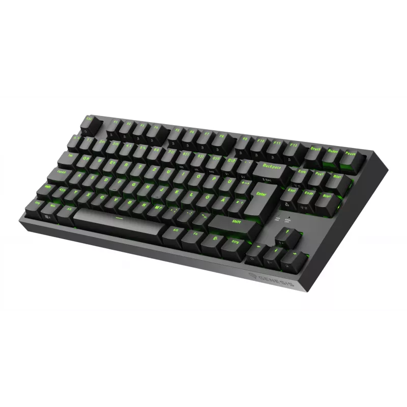 GENESIS Thor 404 TKL klaviatūra, skirta žaidimams, USB, QWERTZ, vokiečių k., juoda