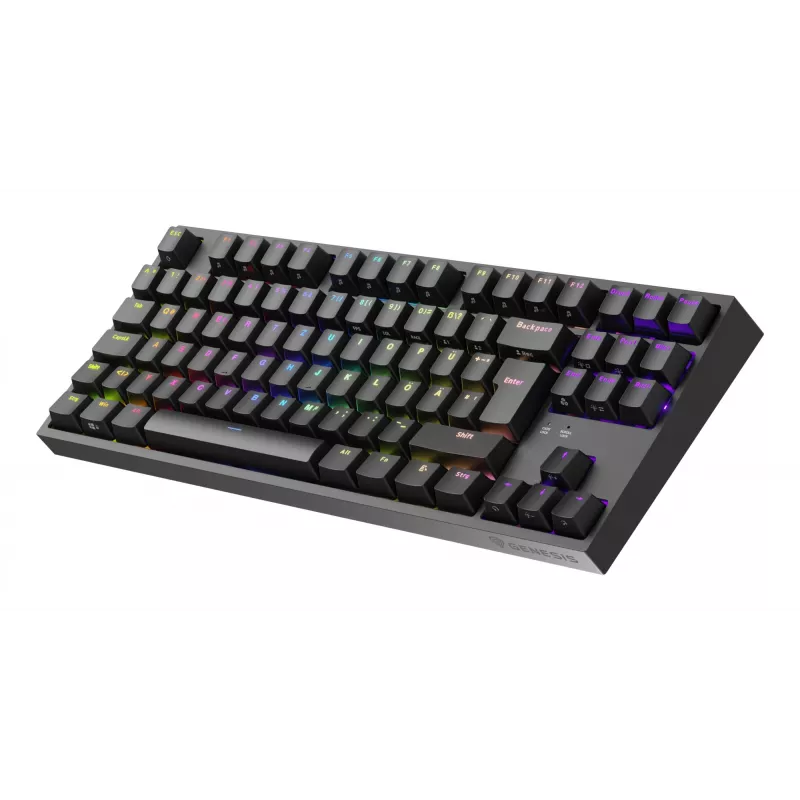 GENESIS Thor 404 TKL klaviatūra, skirta žaidimams, USB, QWERTZ, vokiečių k., juoda
