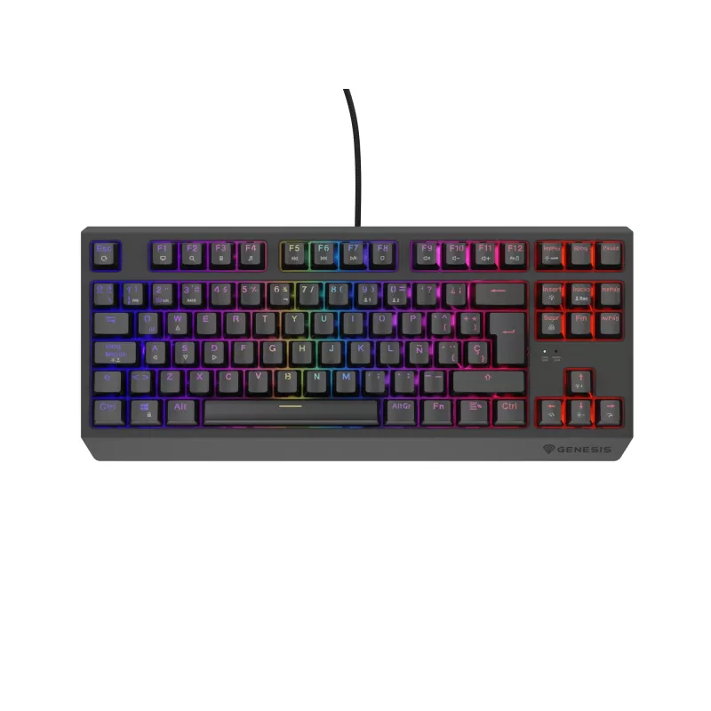 GENESIS Thor 230 TKL klaviatūra, žaidimams, USB, QWERTY, ispanų, juoda