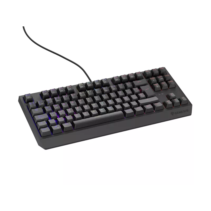 GENESIS Thor 230 TKL klaviatūra, žaidimams, USB, QWERTY, ispanų, juoda