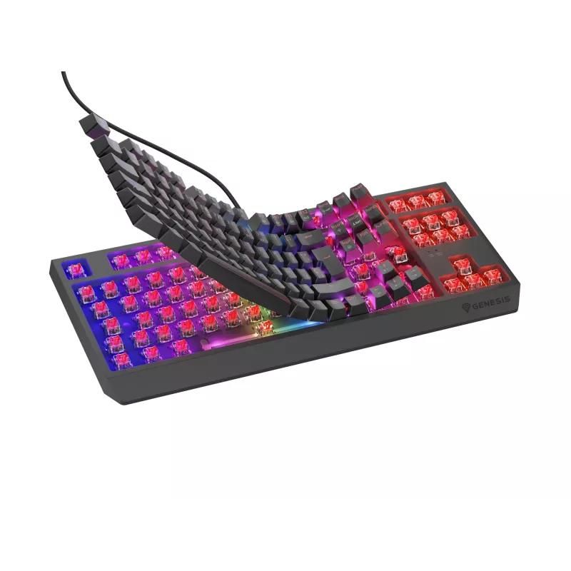 GENESIS Thor 230 TKL klaviatūra, žaidimams, USB, QWERTY, ispanų, juoda