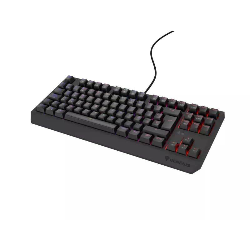 GENESIS Thor 230 TKL klaviatūra, žaidimams, USB, QWERTY, ispanų, juoda