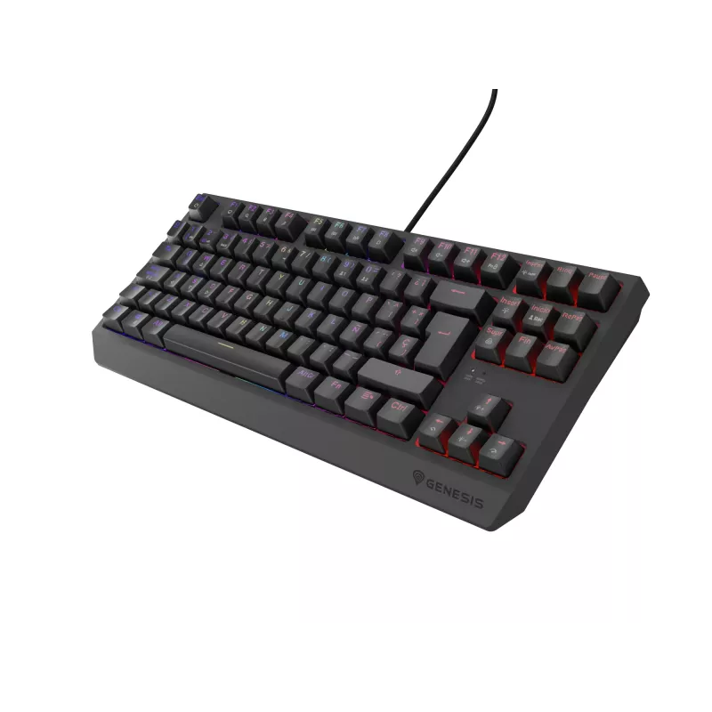 GENESIS Thor 230 TKL klaviatūra, žaidimams, USB, QWERTY, ispanų, juoda