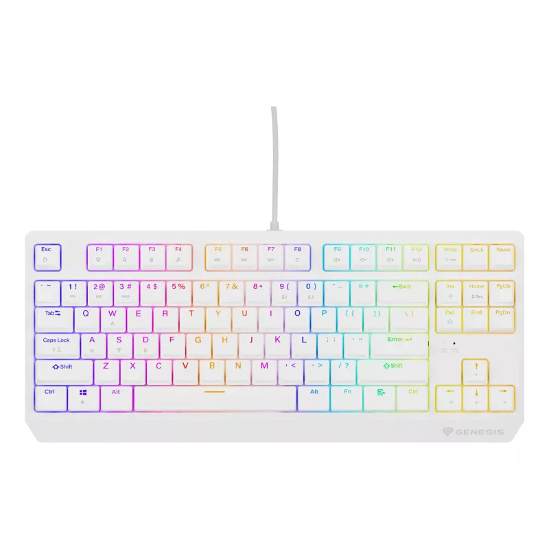 GENESIS Thor 230 TKL klaviatūra Žaidimų USB QWERTY US anglų k. Balta