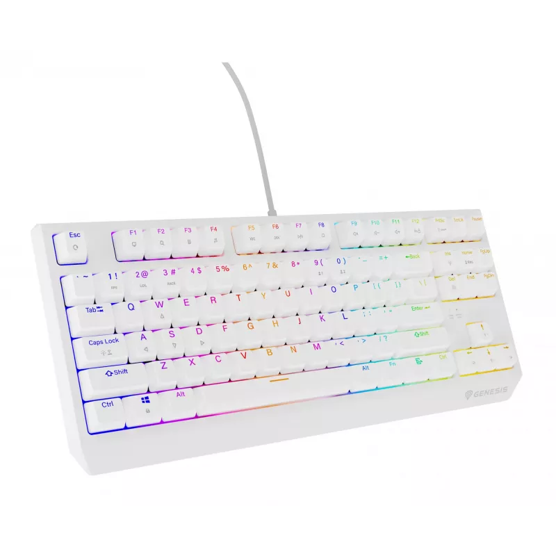 GENESIS Thor 230 TKL klaviatūra Žaidimų USB QWERTY US anglų k. Balta