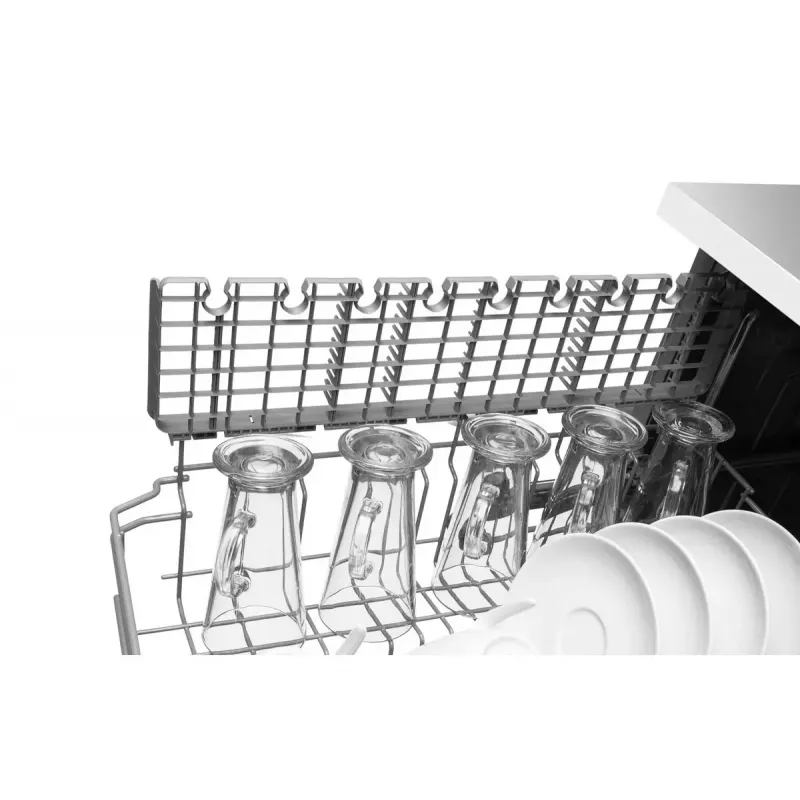 Pusiau įmontuojama indaplovė AMICA DIM62E7qH — 14 vietų, 60 cm, LED jutiklinis ekranas, 7 programos, balta