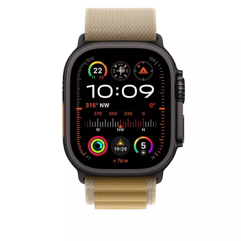 APPLE 49mm Smėlio spalvos Alpine Loop – S – juodo titano apdaila