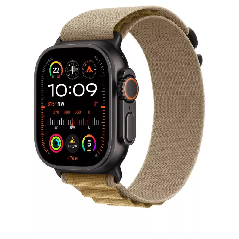 APPLE 49mm Smėlio spalvos Alpine Loop – S – juodo titano apdaila