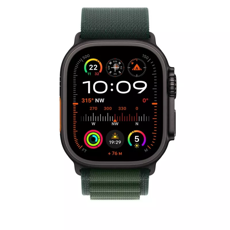 Band Apple 49mm Dark Green Alpine Loop Small Juoda Titanium Finish