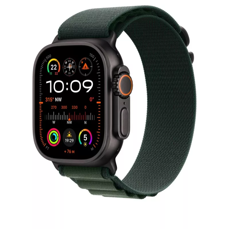 Band Apple 49mm Dark Green Alpine Loop Small Juoda Titanium Finish