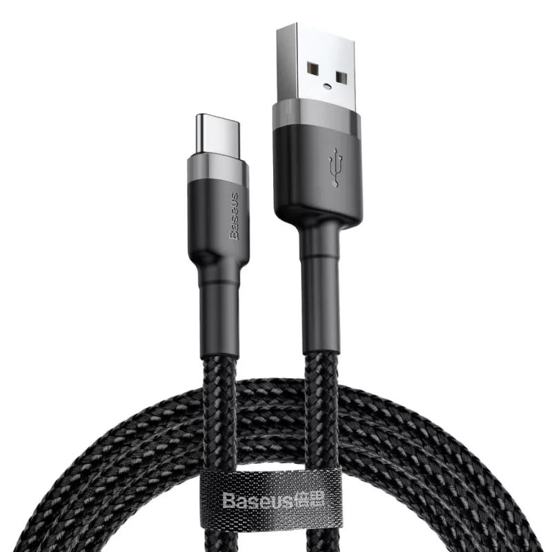 BASEUS Cafule duomenų laidas - USB A į USB C - 2 m - juodas