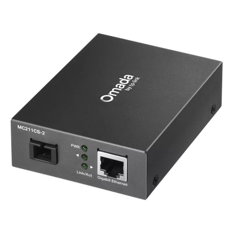 TP-Link Omada MC211CS-2 tinklo laikmenų keitiklis 1000 Mbit/s 1310 nm vienamodis juodas