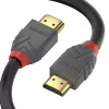 Lindy 15m standartinis HDMI laidas, Anthra Line, 15 m, HDMI A tipo (standartinis), HDMI A tipo (standartinis), 3D, 10,2 Gbit/s, juoda, pilka