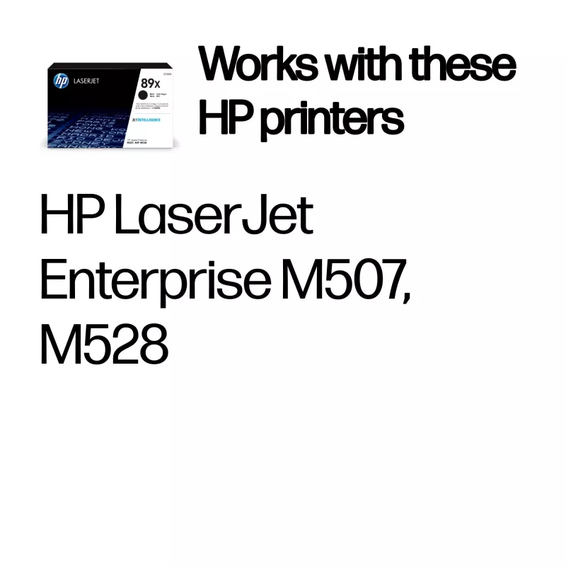 HP 89X didelės talpos juoda Originali LaserJet dažų kasetė, 10000 puslapių, juoda, 1 vnt.