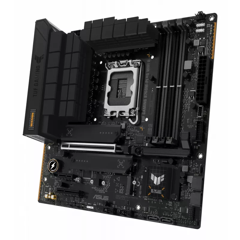 Motininė plokštė ASUS TUF GAMING B760M-PLUS WIFI II — Intel B760, LGA 1700, micro ATX, DDR5, 4 DIMM, Wi‑Fi 6E, 2.5 Gb LAN