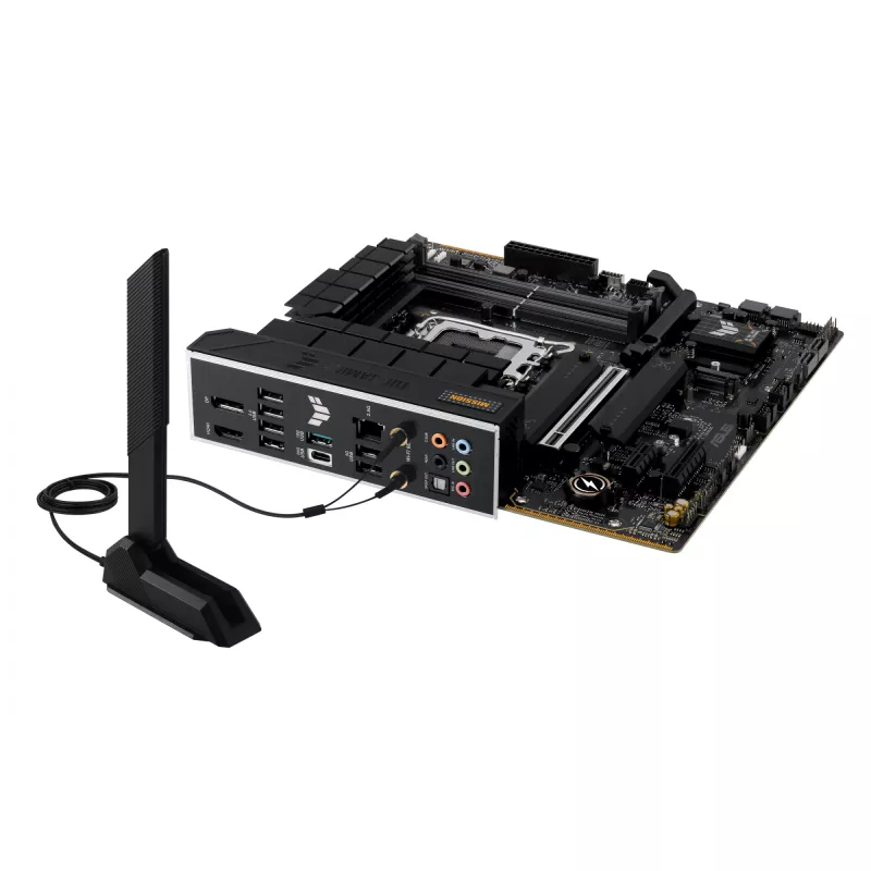 Motininė plokštė ASUS TUF GAMING B760M-PLUS WIFI II — Intel B760, LGA 1700, micro ATX, DDR5, 4 DIMM, Wi‑Fi 6E, 2.5 Gb LAN