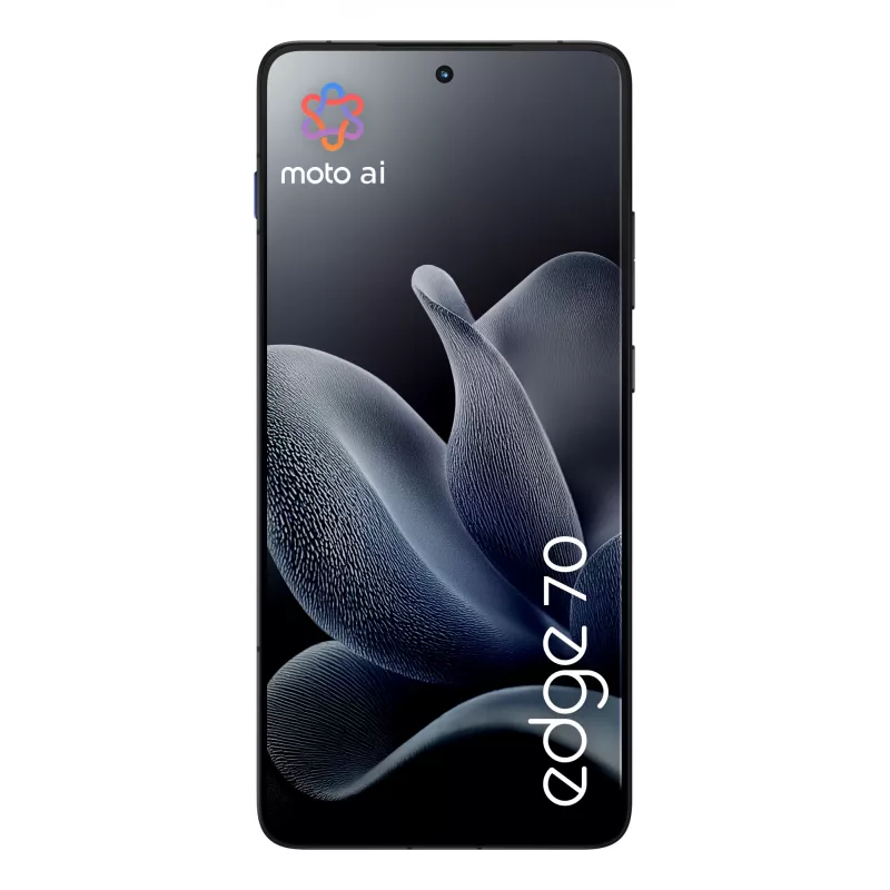 Išmanusis telefonas Motorola edge 70 — 6,7 colio P-OLED 120Hz, Snapdragon 2,8 GHz, 12 GB RAM, 512 GB, 4800 mAh, Dual SIM (Nano + eSIM), IP68/IP69, pilka