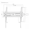 TV sieninis laikiklis su pasvirimu GEMBIRD WM-86T-01 37–86 colių ekranams, plieninis, pasvirimas -5°–10°, VESA 75x75–600x400, maks. apkrova 75 kg