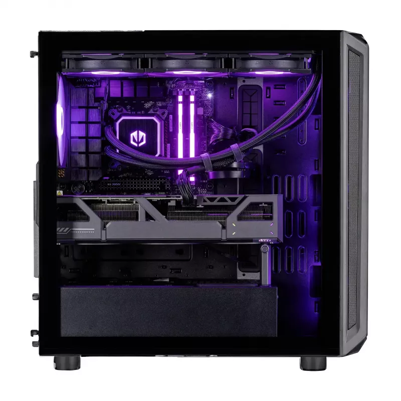 Stalinis kompiuteris ActiveJet MIDI Tower AMD Ryzen 7 9700X, 32GB DDR5 6000MHz, 1TB SSD, Radeon RX 9060 XT 16GB, Windows 11 Pro, 850W, juodas