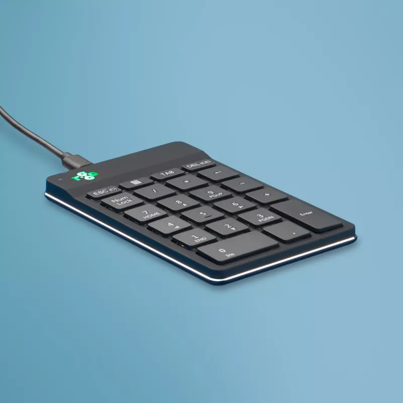 R-Go Tools Skaitmeninė klaviatūra R-Go Numpad Break, ergonominė skaitmeninė klaviatūra su pertraukų programine įranga, laidinė, juoda