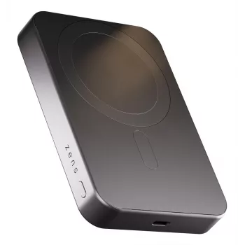 ZENS Powerbank plonas Qi2 Al 10000mAh Juoda