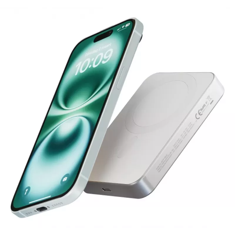 ZENS Powerbank plonas Qi2 Al 10000mah White