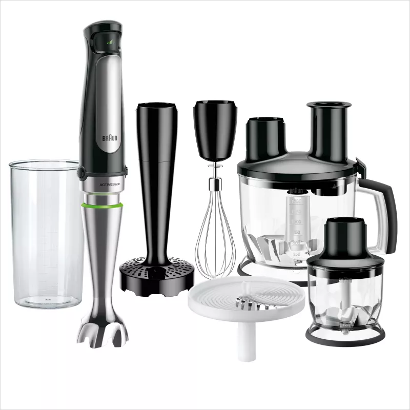 Braun MQ 7087X 1,2 L panardinamasis trintuvas 1000 W juoda, nerūdijantis plienas