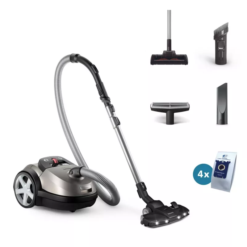Philips 8000 serija XD8152/12 dulkių siurblys 4 L cilindrinis siurblys sausam valymui 900 W dulkių maišelis