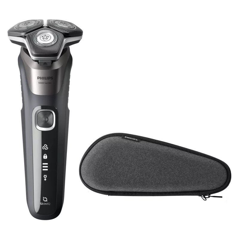 Philips SHAVER Series 5000 S5887/30 vyrų skutimosi prietaisas, rotacinis skustuvas, juoda, pilka