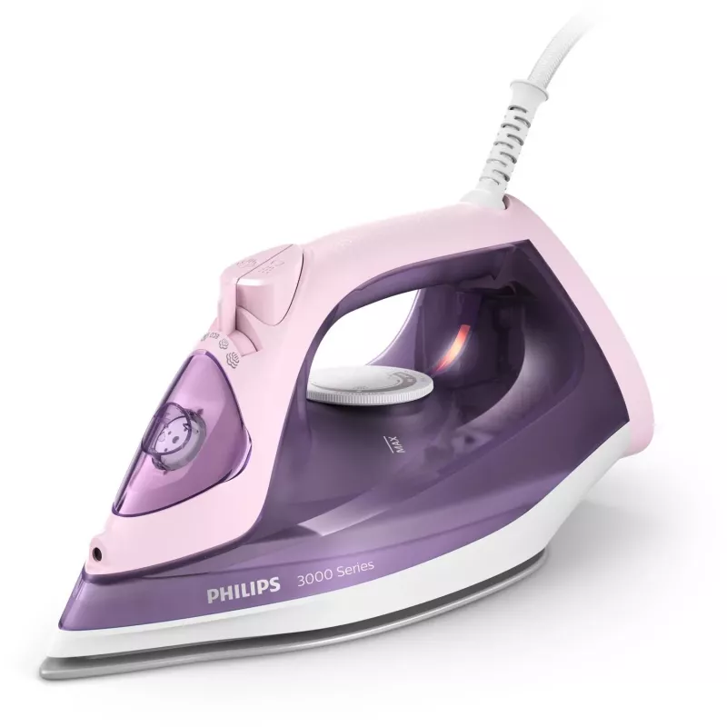 Philips 3000 serijos DST3020/30 lygintuvas, garinis lygintuvas, keraminis padas, 2200 W, rožinis, violetinis