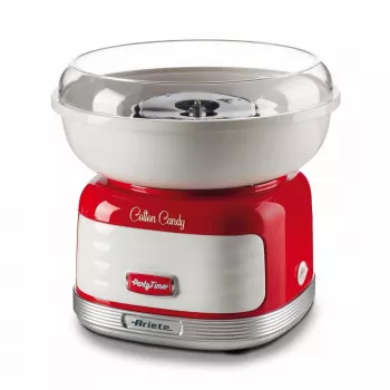 Ariete Cotton Candy saldainių vatos aparatas, 450 W, raudonas, raudonas, kieti saldainiai, granuliuotas cukrus, 500 W, 280 mm, 280 mm, 265 mm