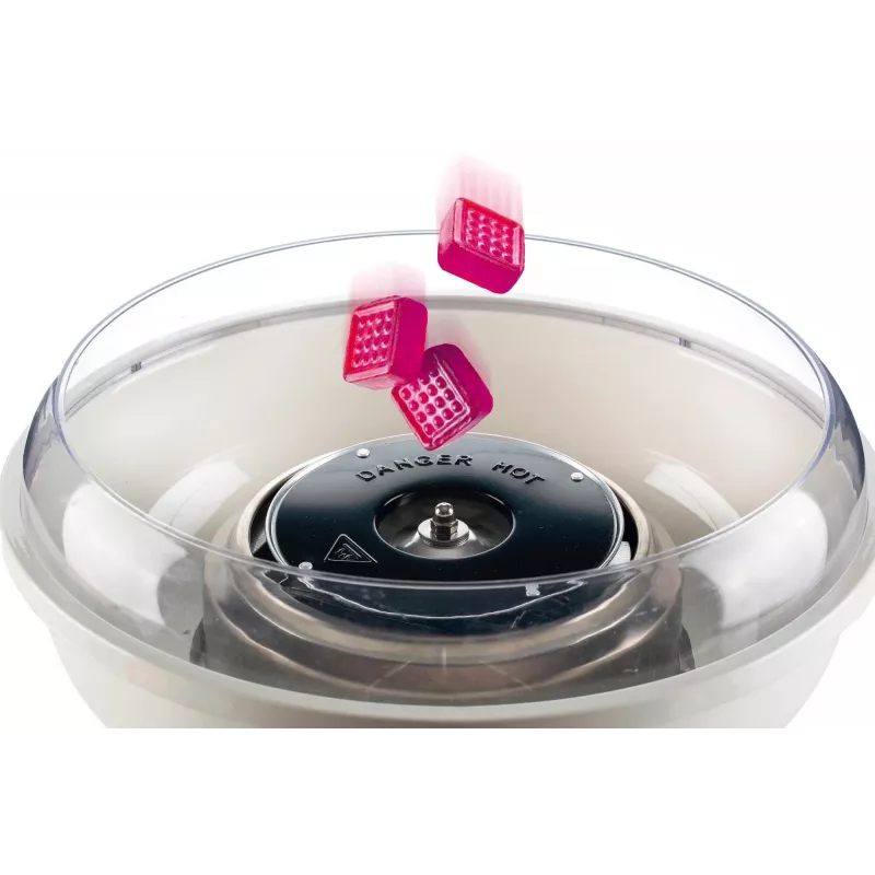Ariete Cotton Candy saldainių vatos aparatas, 450 W, raudonas, raudonas, kieti saldainiai, granuliuotas cukrus, 500 W, 280 mm, 280 mm, 265 mm