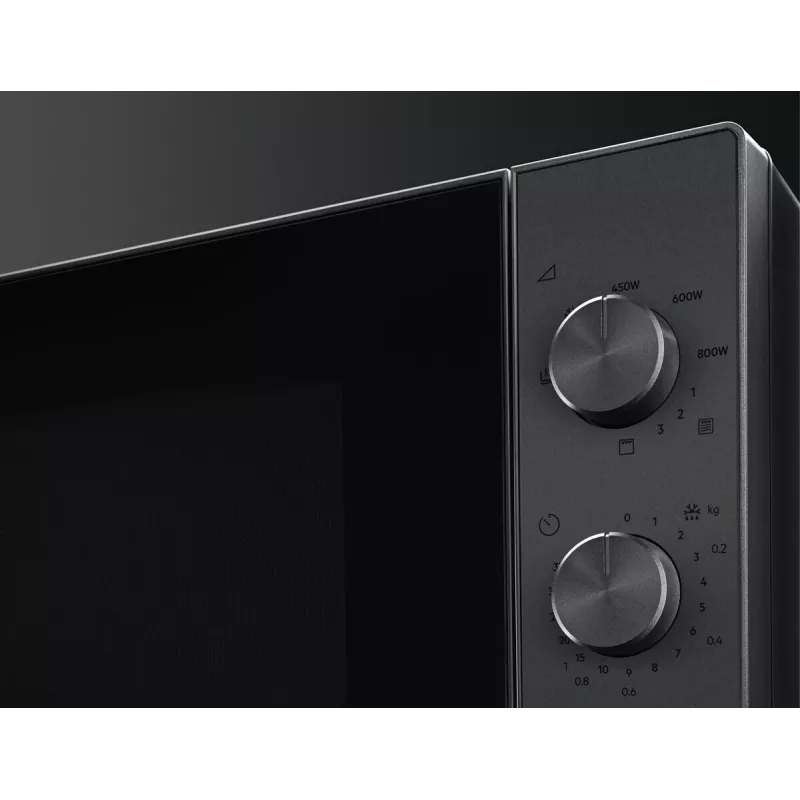 Stalviršinė grilio mikrobangų krosnelė Electrolux EMZ421MMTI — 800 W, 20 l, titano, 270 mm sukamoji lėkštė