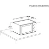 Stalviršinė grilio mikrobangų krosnelė Electrolux EMZ421MMTI — 800 W, 20 l, titano, 270 mm sukamoji lėkštė