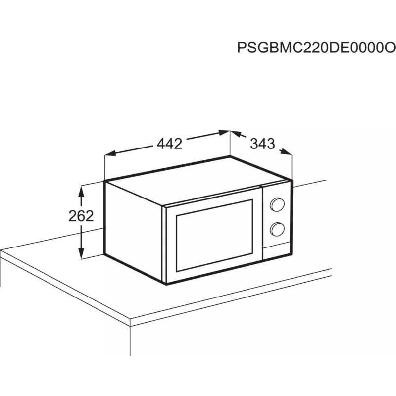 Stalviršinė grilio mikrobangų krosnelė Electrolux EMZ421MMTI — 800 W, 20 l, titano, 270 mm sukamoji lėkštė