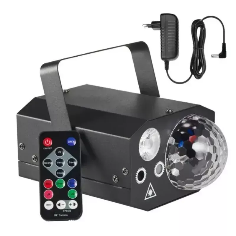 Dūmų mašina Light4Me GIG SET 1 400W LED — dūmų generatorius su 400W LED apšvietimu, IP20, rinkinį sudaro dūmų ir rūko generatorius